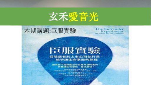 玄禾愛音光 03 臣服實驗：從隱居者到上市公司執行長，放手讓生命掌舵的旅程